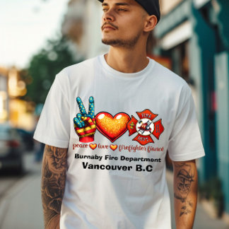 Camiseta Honrar o amor e a coragem para o departamento de b