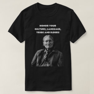 Camiseta Honre Sua Tribo de Linguagem de Cultura e Nativos