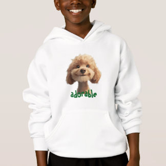 Camiseta Hoodie Adorable Dog Illustration - Perfeito para P