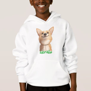 Camiseta Hoodie Adorable Dog Illustration - Perfeito para P