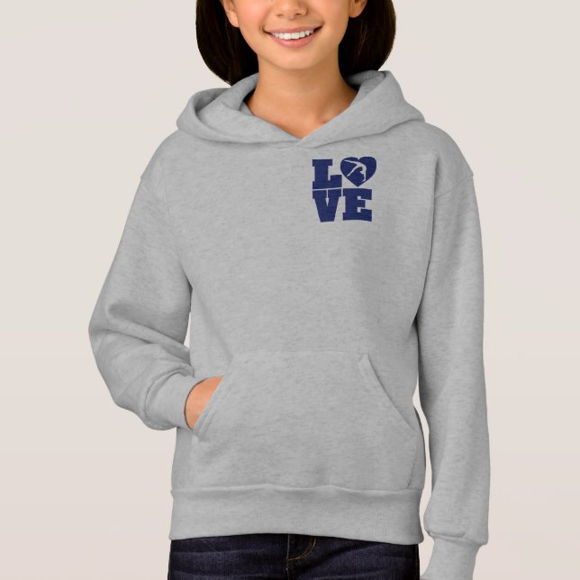 Camiseta Hoodie básico do fecho de correr das meninas da (Frente)