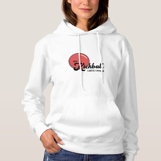 Camiseta Hoodie Branca de Jogo do SRQ (Frente)