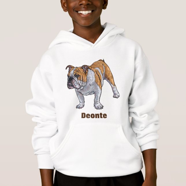 Camiseta Hoodie Bulldog Personalizado (Frente)