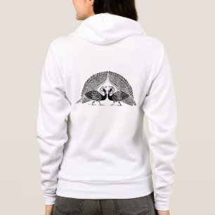 Camiseta Hoodie celta do velo das senhoras dos pavões