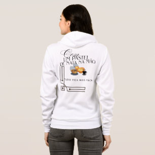 Camiseta Hoodie com um pastel de nata