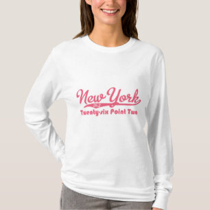 Camiseta Hoodie cor-de-rosa da maratona de New York 26,2
