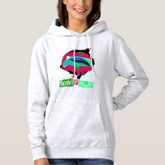 Camiseta Hoodie cor-de-rosa de néon da passa palavra