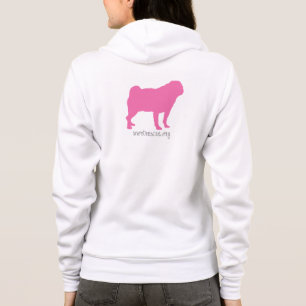 Camiseta Hoodie cor-de-rosa do Pug do SNORT