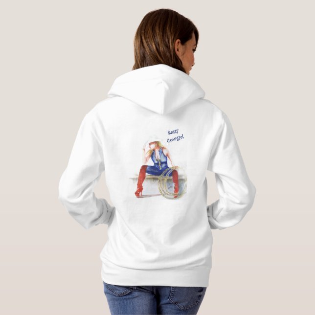 Camiseta Hoodie - Cowgirl Sassy (Parte Traseira Completa)