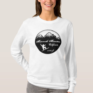 Camiseta Hoodie da arte do snowboard de Mammoth Mountain