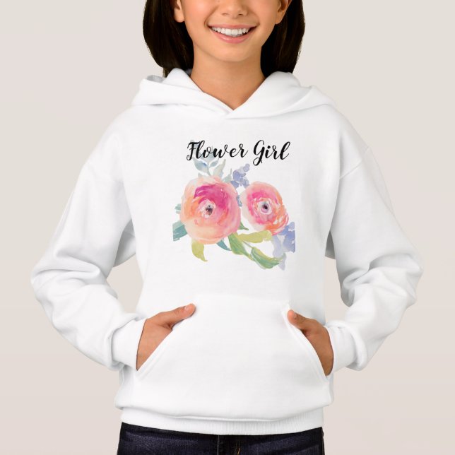 Camiseta Hoodie da cor de água do florista - customizável (Frente)