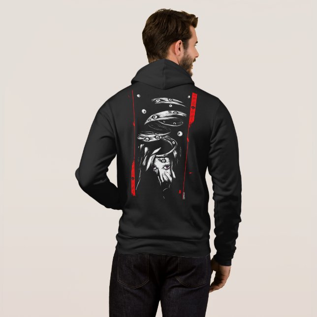 Camiseta hoodie da escuridão (Parte Traseira Completa)