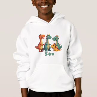 Camiseta Hoodie da Família Dinossaur (filho)