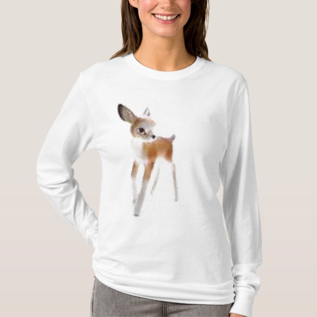 Camiseta Hoodie da jovem corça (Frente)