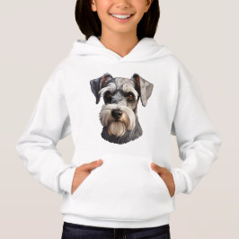 Camiseta Hoodie da Menina Schnauzer