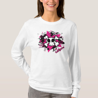 Camiseta Hoodie das meninas do crânio