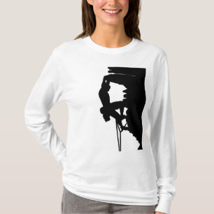 Camiseta Hoodie das senhoras da escalada