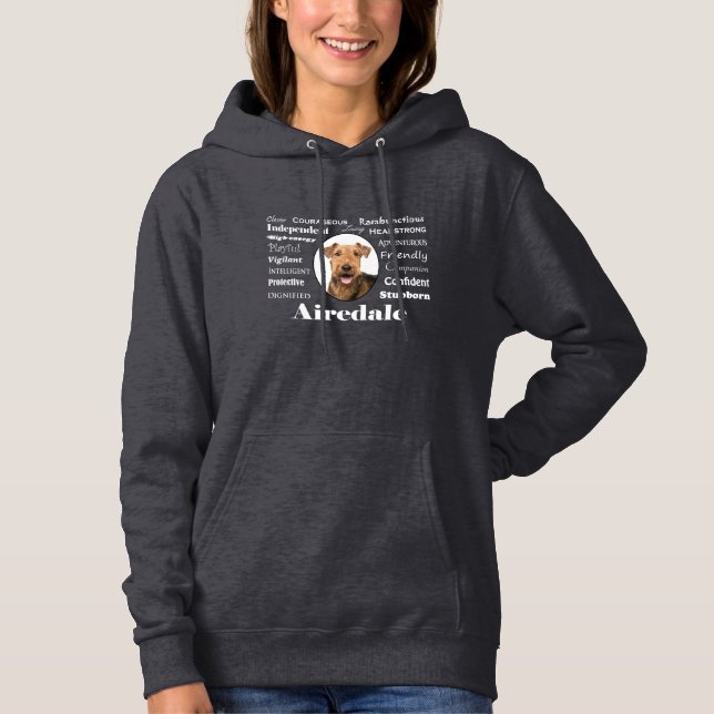 Camiseta Hoodie de Airedale (Frente)