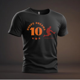 Camiseta Hoodie de Arte de Basquete - Juro desportivo Negri