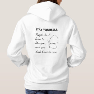 Camiseta Hoodie de aspas Inspiradoras com Design de borbole