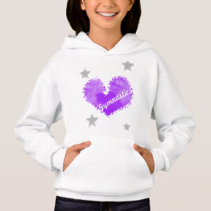 Camiseta Hoodie de caída das meninas da ginástica do