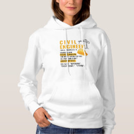 Camiseta Hoodie de definição de Engenheiro civil