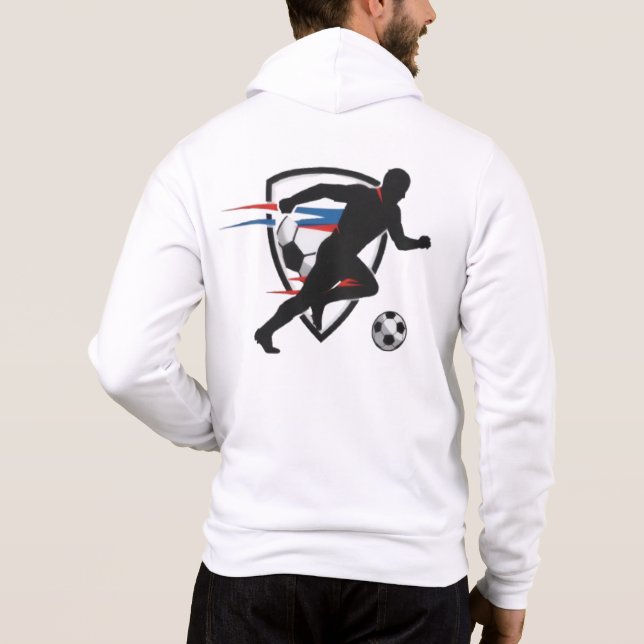 Camiseta Hoodie de futebol personalizado | Futebol minimali (Verso)