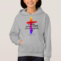 Hoodie de garotas Philippians 4:13