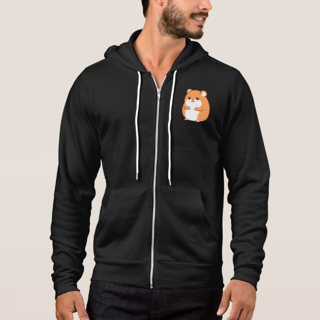 Camiseta Hoodie de Hamster Feliz (Frente)