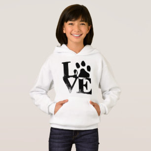 Camiseta Hoodie de impressão de pata