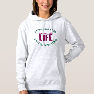 Camiseta Hoodie de jardinagem feminina