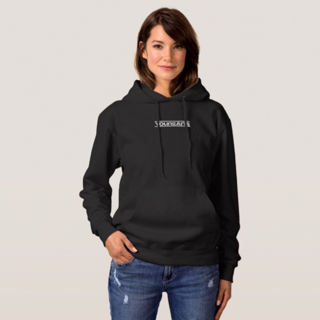 Camiseta Hoodie de moças (Criador carregado)