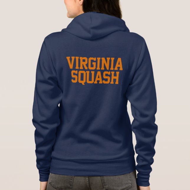Camiseta Hoodie de mulheres da Virgínia Squash (Verso)