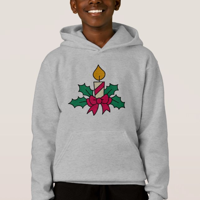 Camiseta Hoodie de Natal do Menino (Frente)