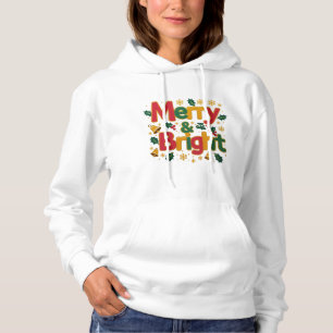 Camiseta Hoodie de pulôveres de mulheres felizes e brilhant