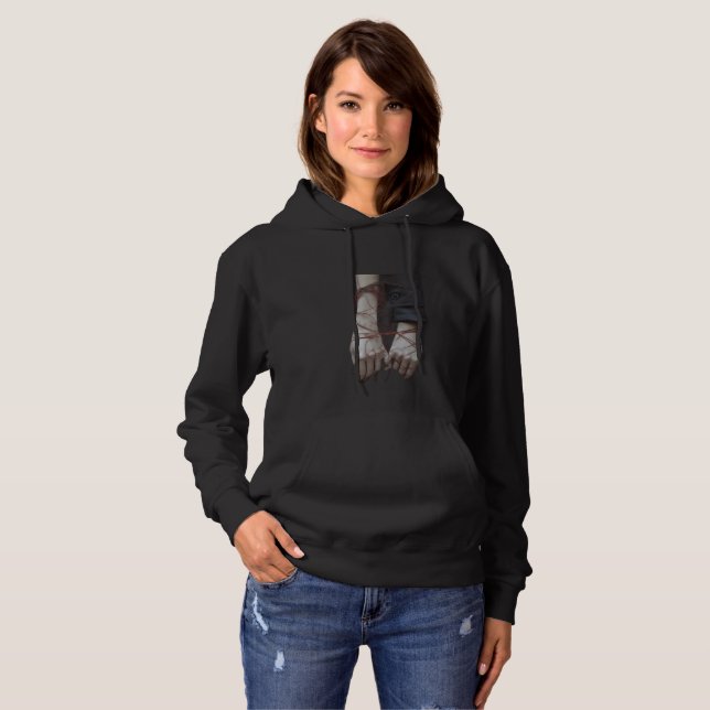 Camiseta Hoodie de Wall Art quebrado - Na moda e Design úni (Frente Completa)