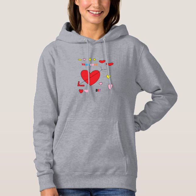 Camiseta Hoodie dia de os namorados feminino (Frente)