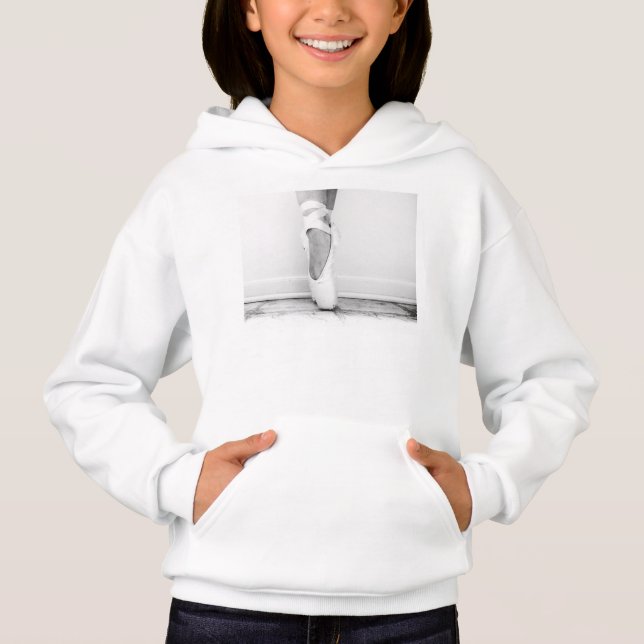 Camiseta Hoodie do balé das meninas (Frente)