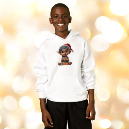 Camiseta Hoodie do boneco de Natal do Elf Boy
