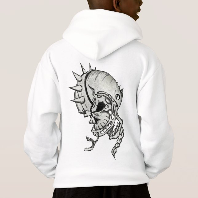 Camiseta Hoodie do crânio (Verso)