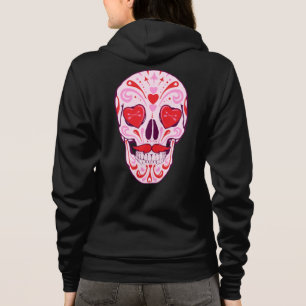 Camiseta Hoodie do crânio do açúcar do coração & do fe