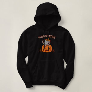 Camiseta Hoodie do Dia das Bruxas: Gato de PUMPKITTEN o Dia