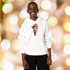 Camiseta Hoodie do Elf Boy de Natal Perky