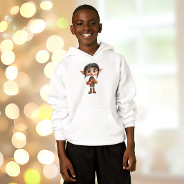Camiseta Hoodie do Elf Boy de Natal surpreso