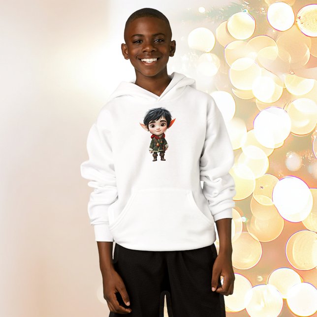 Camiseta Hoodie do Elf Boy do Natal Chill (Criador carregado)