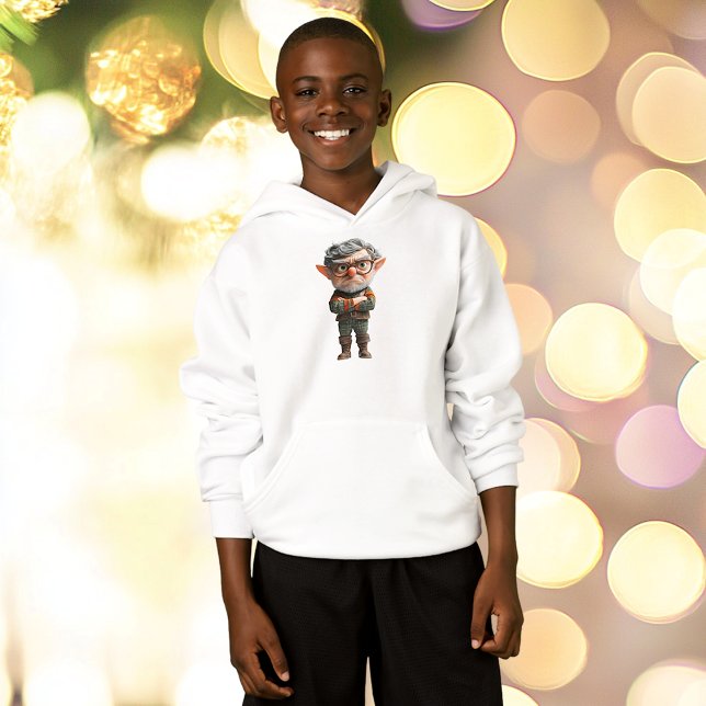 Camiseta Hoodie do Elf Boy do Natal do Chefe (Criador carregado)