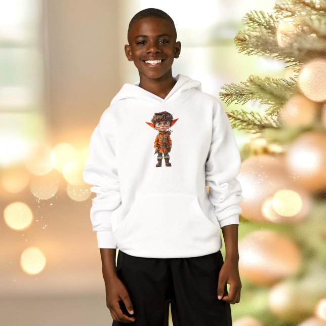 Camiseta Hoodie do Elf Boy do Natal Intent (Criador carregado)