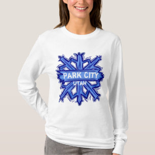 Camiseta Hoodie do floco de neve do inverno de Park City