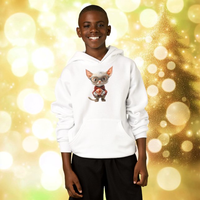 Camiseta Hoodie do Garoto de Natal de Mão Vermelha (Criador carregado)