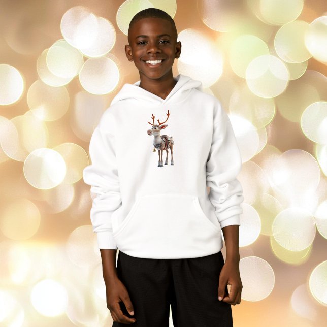 Camiseta Hoodie do Garoto de Reindeer Orgulhoso (Criador carregado)